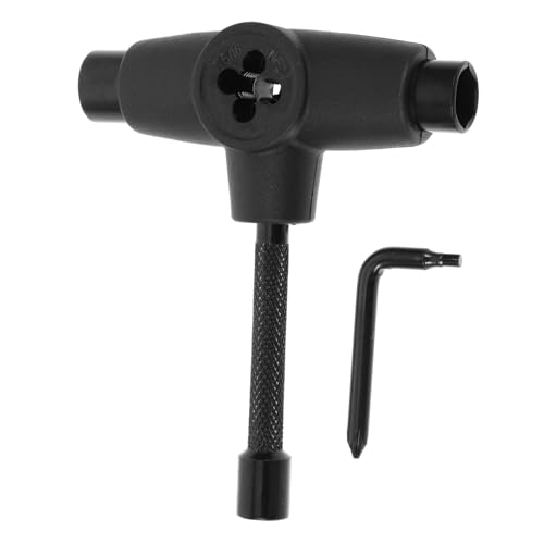 TOBBOMEY Herramienta T para Skateboard Compacta y Resistente de Reparación con Llave y Destornillador para Ajustes y Mantenimiento Patinetas y Longboards Fácil de Transportar Bolsillo
