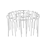 Cayde Bear Round Cooking Rack with 24 Steel Skewers,6 Inch Grill Grate 304 Stainless Steel Air Fryer Rack Vertical Grill Rack Small Roasting Rack for Air Fryer Steamer Oven (24 Steel Skewers)