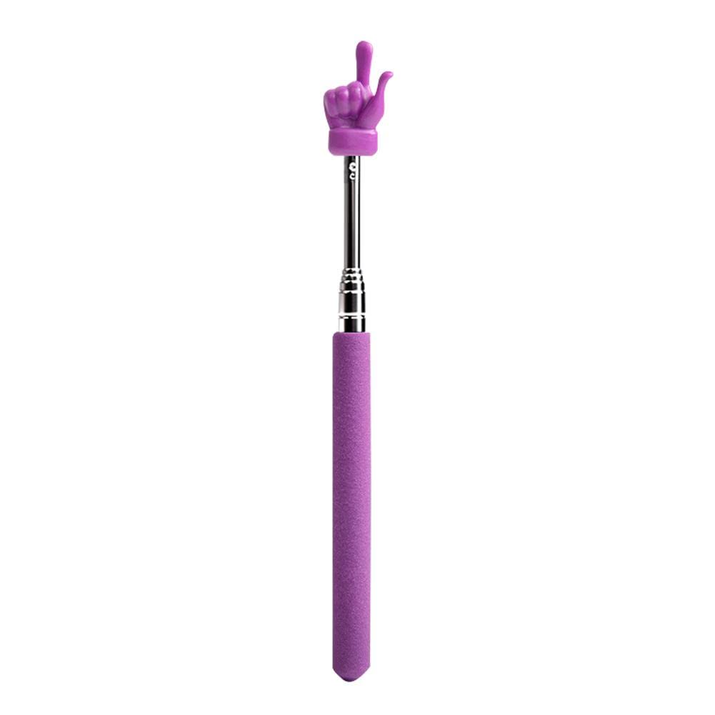 Teachers Pointer Sticks, Telescopic Teaching Pointer, Colored Non-slip Handle Finger Shape Design, Presentation Finger Pointer for Elementary School Kindergarten Teacher