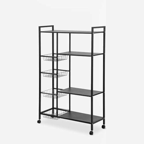 Faris XL - Carrito de cocina con cestas para frutas y verduras, 80 x 32 x 135 cm