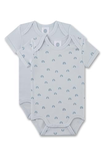 Sanetta Baby-Body kurzarm (Doppelpack) blau Regenbogen | Hochwertiger und...