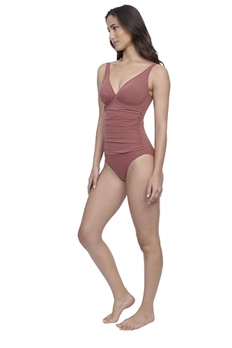 Profile by Gottex Elegant and Stylish Women’s V-Neck One Piece Bathing Suit with Soft Cups and Tummy Control Swim Essential3