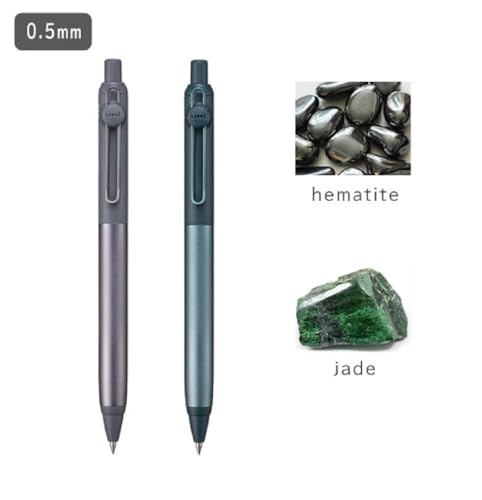 Image of ZENTO Flow Model Ballpoint Pen Jade 0.5 mm Black Ink Colour UBNZF05.7 with Original Stylus Touch Pen
