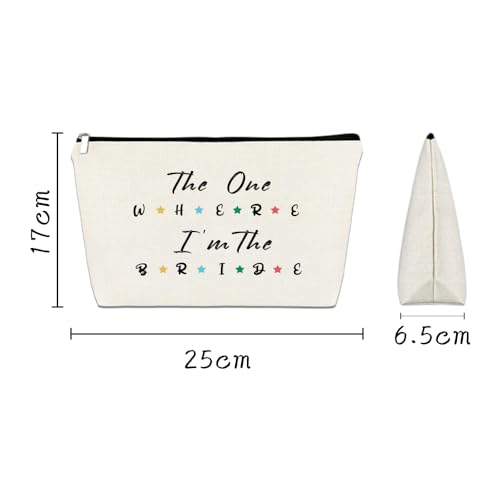 Bride Personalised Makeup Bag Gift -Perfect Bridal Shower & Engagement Gift -Travel Cosmetic Bag for Future Mrs Bride to Be Gifts - Image 2