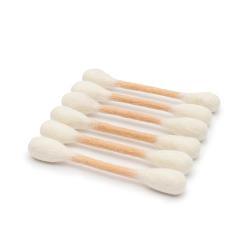 Glaciart One Swabs Cat Toys with Catnip - 6 Pk | Durable for Chew, Cute Cat Toys Interactive Kitty for Boredom, Exercise, & Play | Filled w/Organic Catnip for Anxiety & as Digestive Aid | Gift Idea