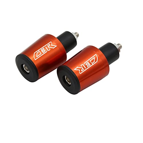 Poignées moto 22mm orange pour éliminer les vibrations sur Honda CBR1000RR