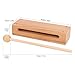 IHDYPPEW Solid Wood Rhythm Block with Mallet, Wood Block Musical Instrument, Percussion Rhythm Blocks, Hand Percussion Instruments for Adults, Concert Percussion, Live Musicals, School, Community