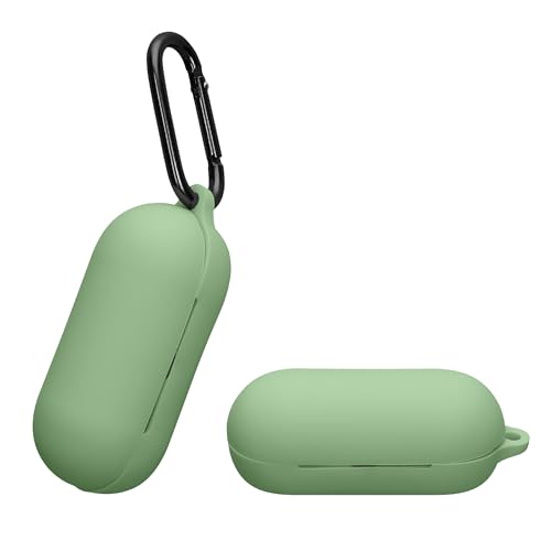 kwmobile Case Compatible with Sony WF-C700N Case - Silicone Cover Holder for Earbuds - Matcha Green