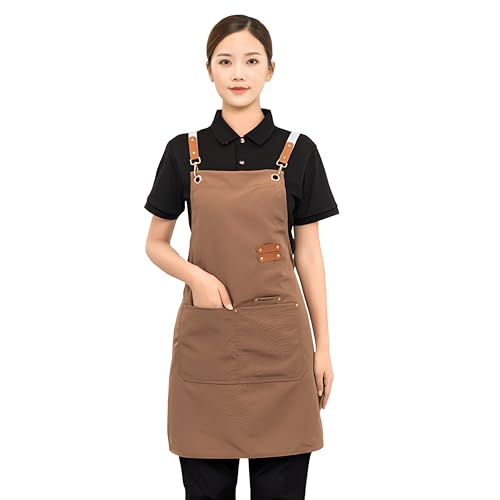 エプロン ワークエプロン 作業エプロン 作業服 前掛け レディース メンズ (ブラウン)