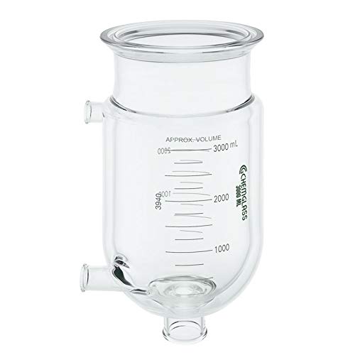 5000mL Reaction Vessel, Jacket; Vessel, Reaction, Jacketed, 5000mL, 150mm Flange, 1 1/2" BP Valve Seat Graduated Jacket, 3/4" BP Inlet/Outlet