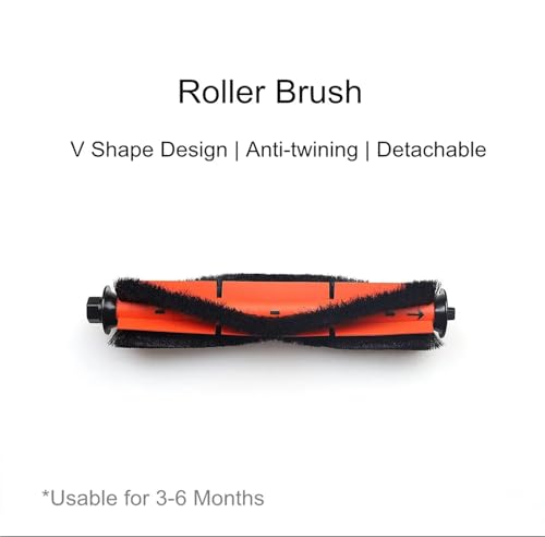 Compatible for Roidmi EVE Plus Robot Vacuum Cleaner Accessory of HEPA Filter Detachable Main Brush Mop Cloth Side Brush Dust Bag Cleaner Parts Optional(Side Brush 2 PC)