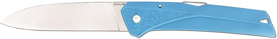 Couteau Pliant Florinox Kiana en Bleu, Lame Lisse, Fabrication Française - Modèle Mer
