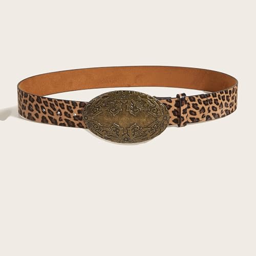 Women's Fashion Unique Print Belt PU Leather Waistband for Jeans Casual Trousers and Dresses Adjustable Waist3