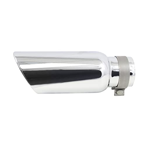 Image of Go Rhino Exhaust Tip | Stainless Steel, Chrome | GRT35514 | Fits 3 inch Diameter Exhaust Tubes