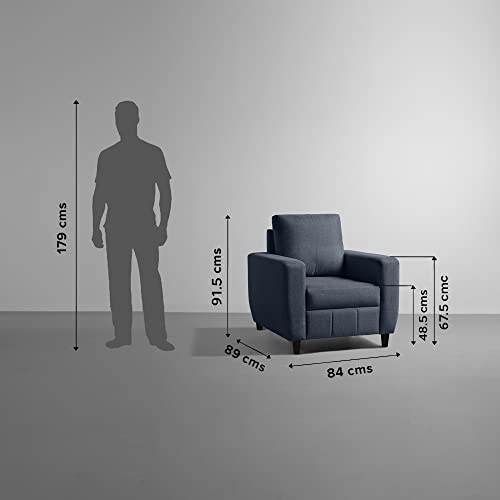 Sleepyhead Bae - 4 Seater Interchangeable L Shape Sofa Set (LHS/RHS, Fabric, Ocean Blue) - Image 5