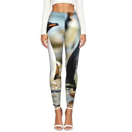 Leggings de compresión para mujer con estampado de pingüino para gimnasio 2