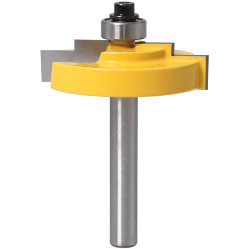 1 pièce de routeur à feuillure étagée à tige de 8 mm et 12 mm, diamètre de 47,62 mm, cadre photo, moulage de feuillure étagée, outil de coupe du bois à pointe en carbure(12mm shank)