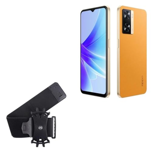 BoxWave Holster Compatible with Oppo A77 4G - ActiveStretch Sport Armband, Adjustable Armband for Workout and Running - Jet Black