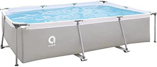 Avenli Marco de Acero Rectangular XL Familien Piscina 3 x 2 m, Marco de Acero, para jardín, Piscina, Piscina Infantil, Gris 169 6920388653169