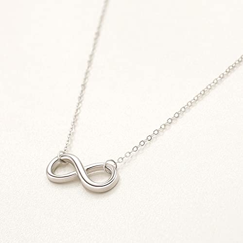 Rhodium Plated 925 Sterling Silver Infinity Necklaces for Women, 18 Inch3