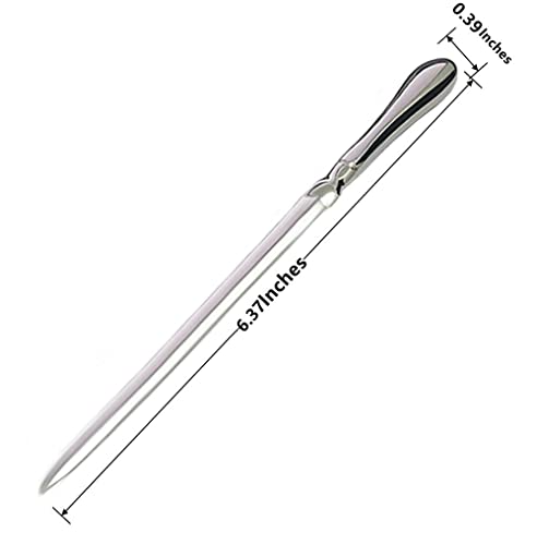 Banchelle Letter Opener Envelope Slitter Small Envelope Opener Paper Knife With Pouch (6.37 × 0.51 × 0.39 Inches, Silver) #TOP2