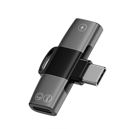 Coolden USB C Doppelstecker Kopfh&ouml;rer und Laden 3 in 1 Splitter Audio Dongle Data Adapter f&uuml;r iPhone 16 15 Pro Max Samsung Galaxy S24 S23 S22 Pixel
