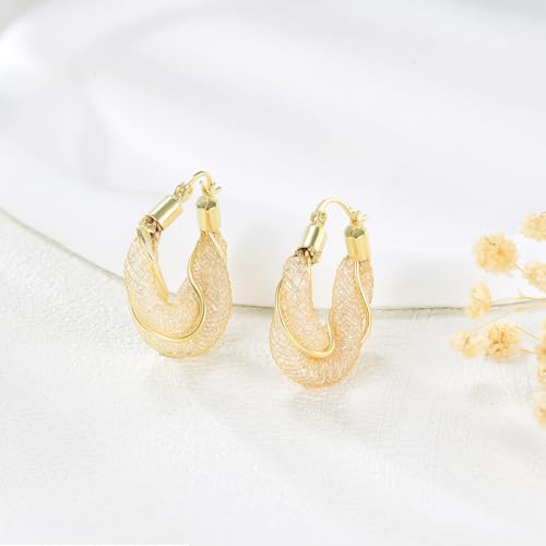 Gold Earrings for Women Bold Chunky Statement Hoops and Geometric Huggie Earrings Lightweight Hypoallergenic Jewelry Gift Ready3