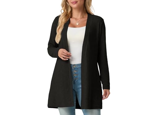 Lepunuo Cardigan Sweaters for Women Long Sleeve Lightweight Open Front Knit Cardigans Casual Loose Sweater with Pockets2
