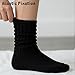 TIESOME 2 Pairs Socks Scrunch, Cotton White Tube Sock Women, Cozy Slouchy Casual Socks For Daily Wear, Sports (Gray + Black)