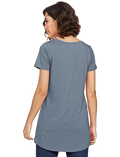 Image of Amazon Brand - Symbol Women's Cotton Stretch Half Sleeve Round Neck Regular Fit T-Shirt (Tunic Length)