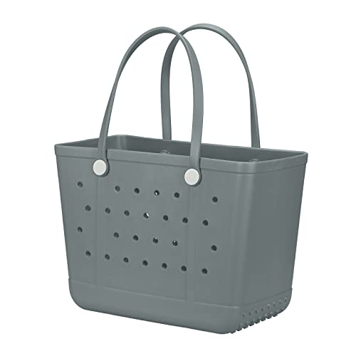 Image of Beach Bag X Large Rubber Tote Bag, Waterproof Washable Open for Women Croc Bag Hand Bag for Beach Pool Yoga