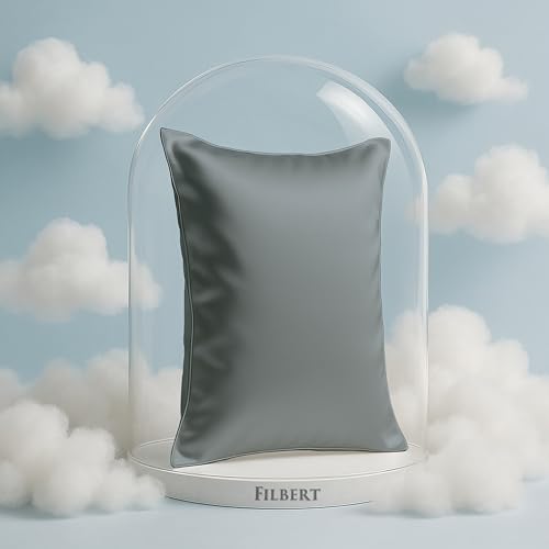 Image of Filbert Premium Satin Pillow Covers | Silky Satin Nights Where Comfort Meets Glamour | Best Gifting Collection - 18 inchx28 inch Inch - Coin Grey