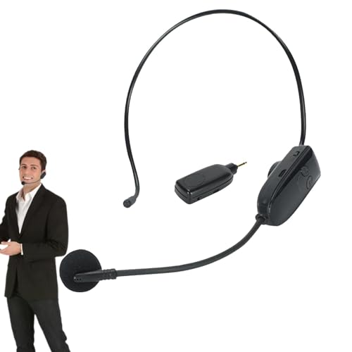 Voice Amplifier Wireless, Voice Amplifier Wireless Microphone - Portable Voice Amplifier Wireless Clip- Microphone Headset, Hands- Microphone, Teacher Headset, Plug and Play, Rechargeable 2.4G