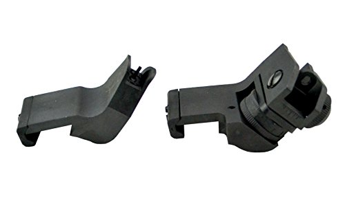 Sniper Front And Rear Backup Iron Sight Set, Canted, 45 Degree, Black #TOP3