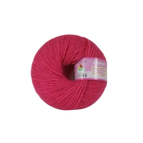 Image of Vardhman Baby Soft Yarn Pack of 6 - 4-Ply Acrylic Wool 150g Total | Soft Yarn for Knitting & Crocheting Baby Blankets, Sweaters, Toys & Accessories | 86m per 25g Ball (1, Rose red)