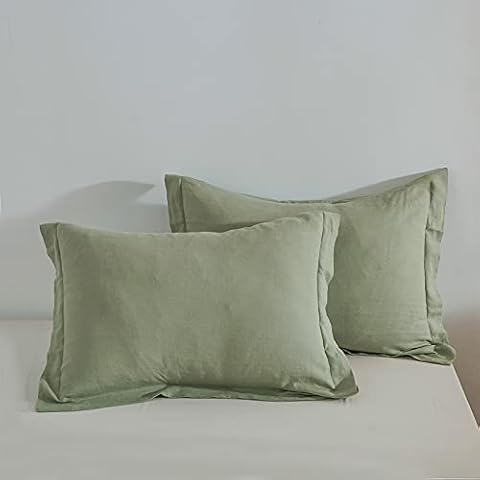 King Linens French Linen Pillow Shams Cover