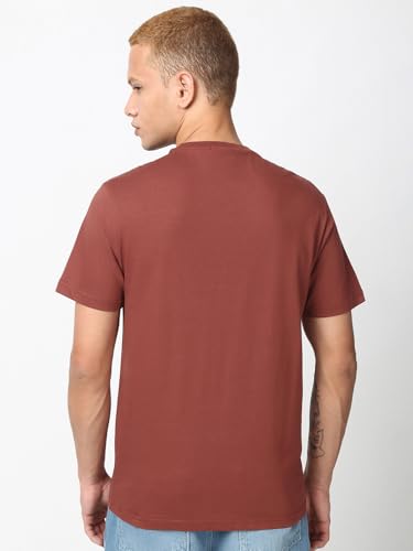Image of Bewakoof Men's 100% Cotton Solid Regular Fit Half Sleeve Round Neck T-Shirt | Tshirt for Men Cotton| Casual Wear | Street Wear