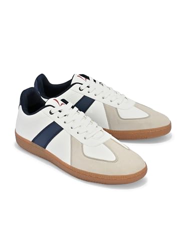 Image of LOQO Men's Lugo White-Navy Sneakers