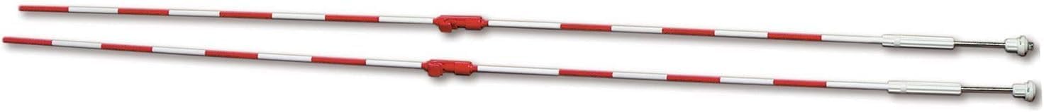 CHINETH Official Red & White Volleyball Clamp-On Net Antennas,2 Pairs Volleyball Antenna Pole Set, Fits 37" to 1 Meter Nets,Set of 2