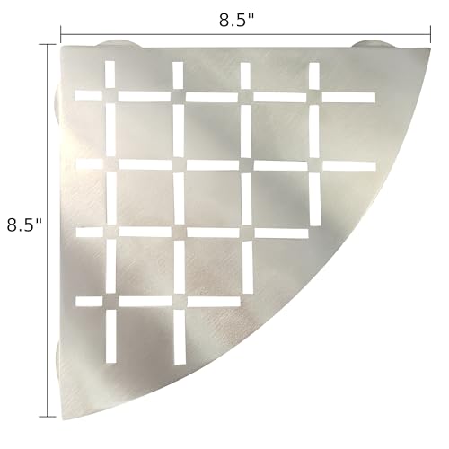 Étagère de douche d'angle anti-rouille en acier brossé pour angle de mur - 3