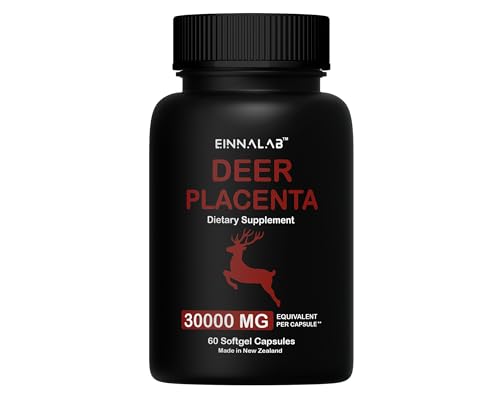 EINNALAB 30 000mg Highest Deer Placenta Supplement 60 Capsules - Made in New Zealand