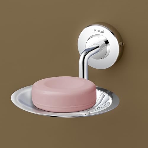 Image of Primax Stainless Steel 304 Grade Soap Holder for Bathroom /Soap Dish /Bathroom Soap Stand /Bathroom Accessories (Chrome, Daizy)