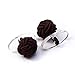 Produktbild Bull & Drake Paar Manschettenknöpfe Seidenknoten Knoten Knötchen Stoffknoten Cufflinks Umschlagmanschette Manschette dehnbar London Style (Braun) (1 Paar)