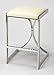 HomeRoots Iron Silver Plated Counter Stool