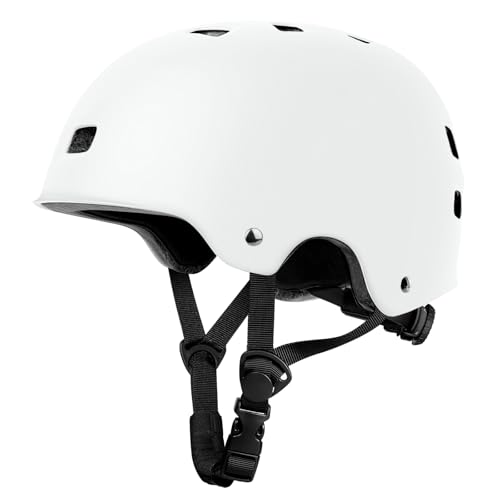 LeapBeast Casco Urbano, Casco de Bicicleta/Patinete Electrico Adulto, Casco de Bicicleta Urbana Robusto para el Tráfico de la Ciudad - para Hombre y Mujer (Blanco, Small)