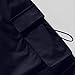 Girls Cargo Pants Fashion Button Elastic Waist Lightweight Outdoor Hiking Pants Casual Jogger Wide Leg Trousers Black