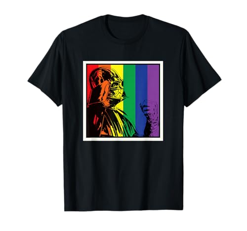 T-shirt Dark Vador arc-en-ciel Star Wars : coton confort et look unique