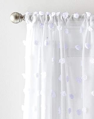 Miniatura 7 de DKNY Ella - Par de paneles de cortinas traslúcidas para ventana, 50 x 84 pulgadas, color gris