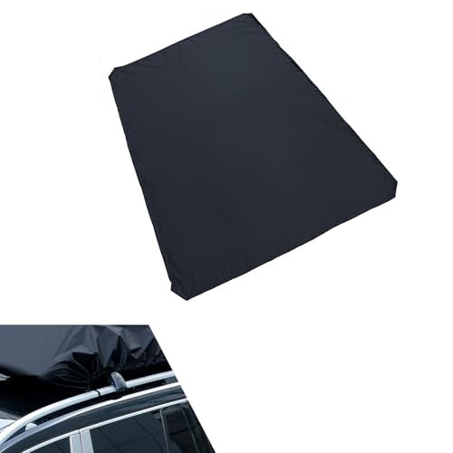lekiliky Car Roof Rack Cover, Double-sided Waterproof Vehicle Luggage Rain Cover, Thickened Tear-resistant Fabric Roof Rack Protective Shield with Drawstring, for Most Vehicles (190cmx145cm)