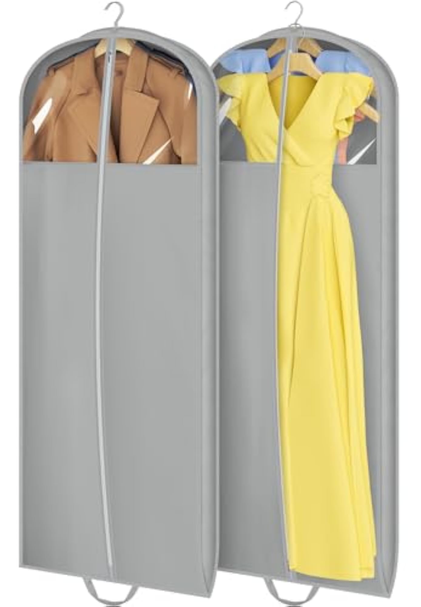 2 Packs Garment Bags for Travel, Grey